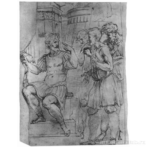 Этюд к росписям Станцы делла Сеньятура, Суд Зелевка