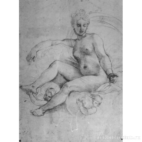 Этюд к росписям Лоджии Психеи, Психея на облаках