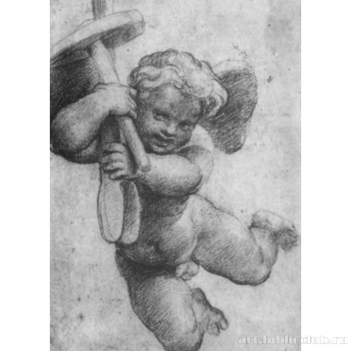 Этюд к росписям Лоджии Психеи, Путто с инструментами Вулкана