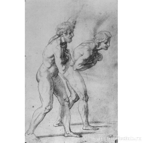 Этюды обнаженных натурщиков для двух апостолов