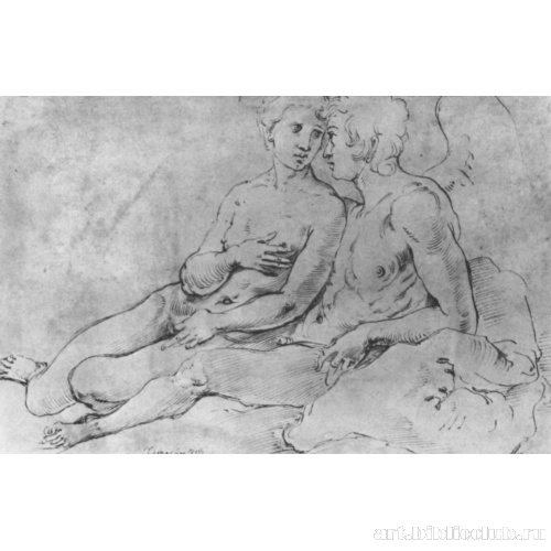 Этюд к росписям Лоджии Психеи, Амур и Психея