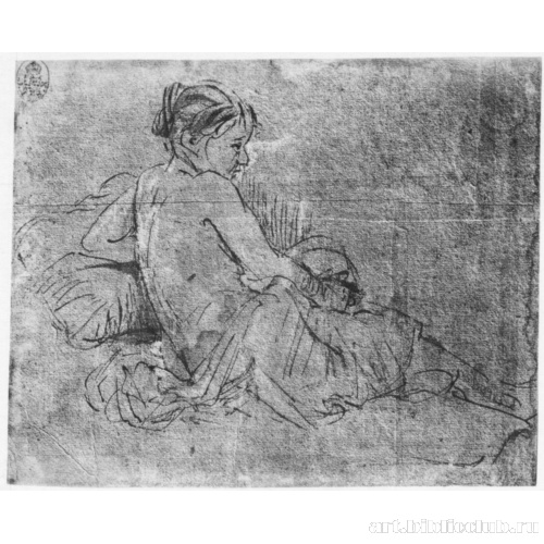 Полуобнаженная молодая женщина