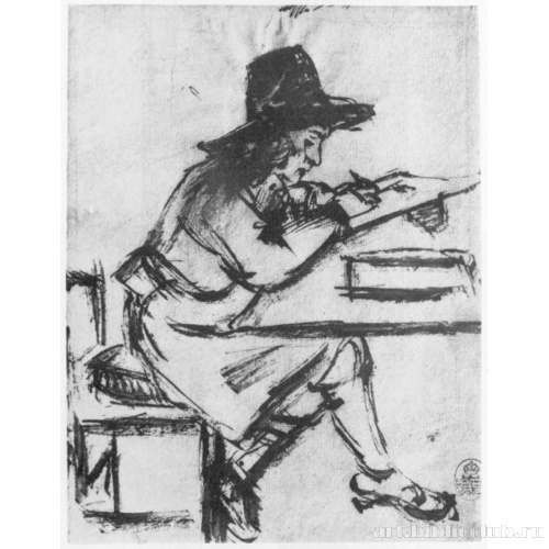 Молодой человек за рисованием