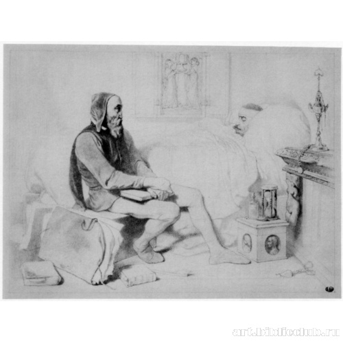 Состарившийся Микеланджело у постели своего больного помощника