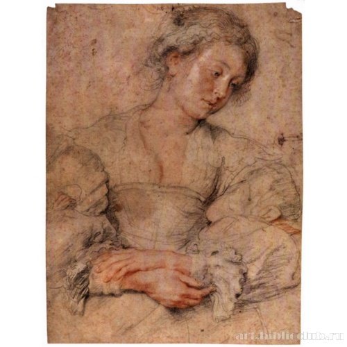 Портрет молодой женщины со скрещенными руками