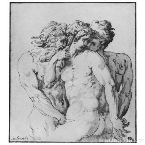 Молодая женщина между старым и молодым мужчинами