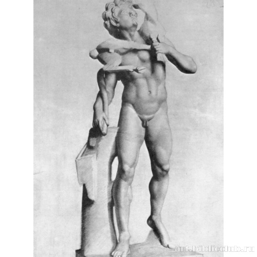 Античная статуя: Сатир с козой