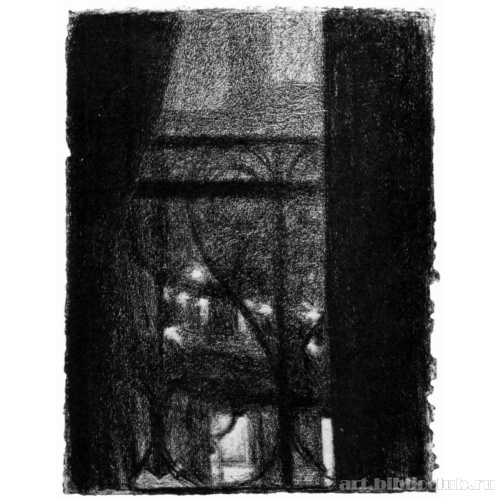 Вид через решетку балкона