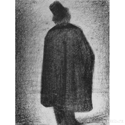 Мужчина в накидке и цилиндре