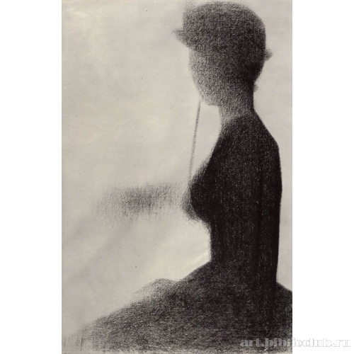 Сидящая женщина с зонтиком