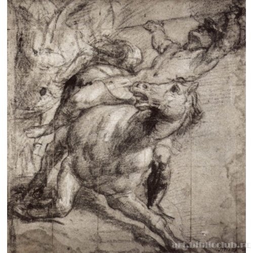 Конь с падающим наездником