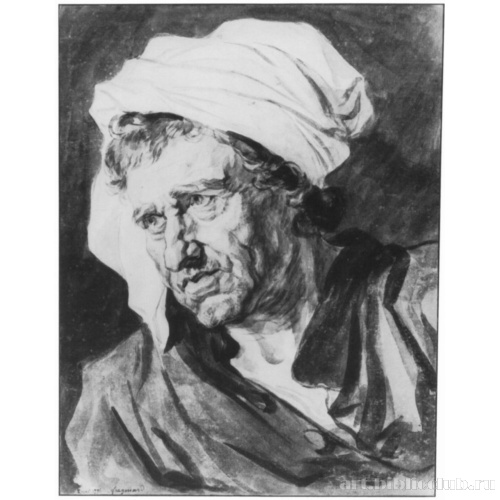 Голова мужчины в белом тюрбане