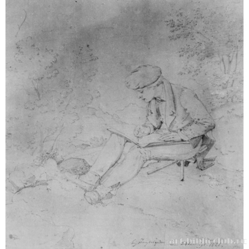 Художник в пейзаже