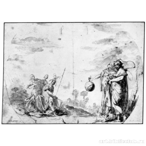 Пять аллегорических фигур в пейзаже