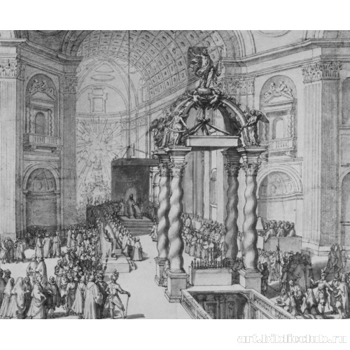 Пространство хора собора Святого Петра с мoделью тaбернaкля