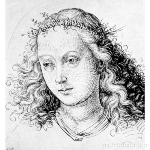 Голова девушки в венке