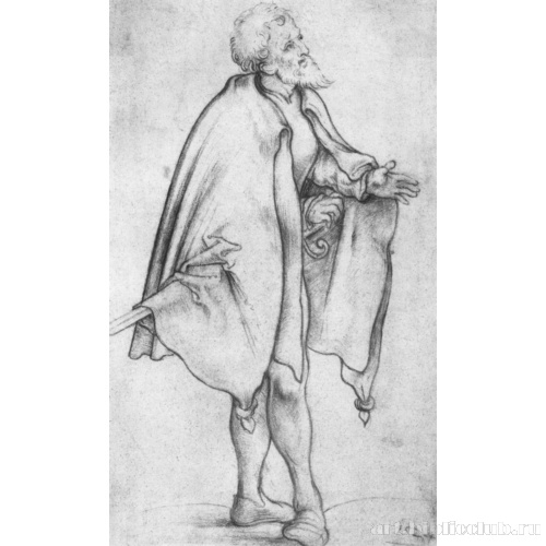 Бородатый мужчина в накидке