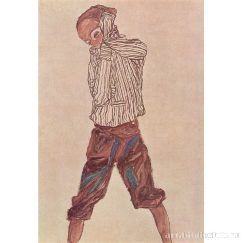 Юноша в полосатой рубашке