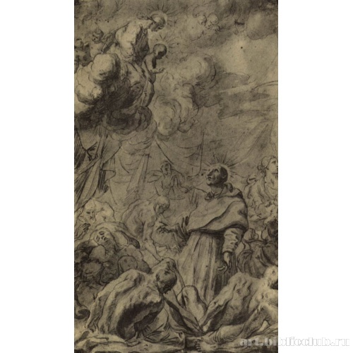 Святой Карло Борромео молится об исцелении больных чумой