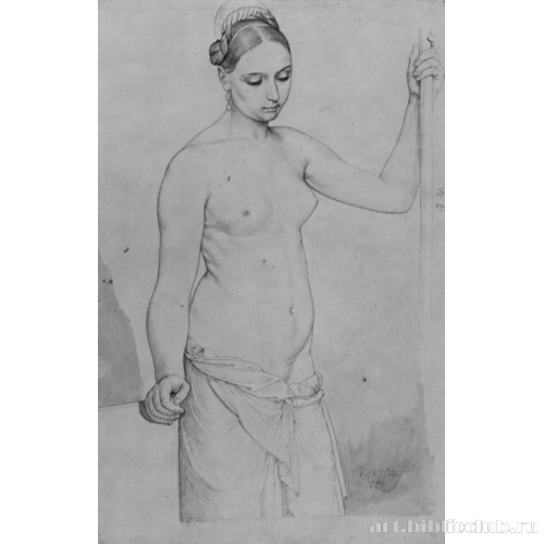 Стоящая обнаженная натурщица