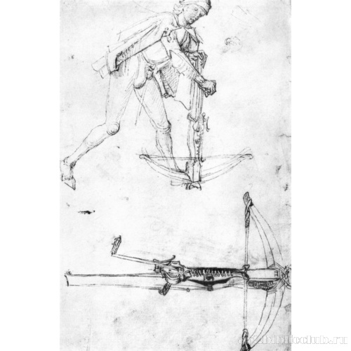 Лист этюдов: Заряжающий арбалет и арбалет крупным планом