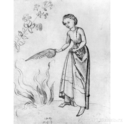 Девушка у огня