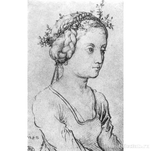 Девушка в венке из зелени