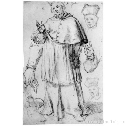 Этюды для фигуры святого Карло Борромео