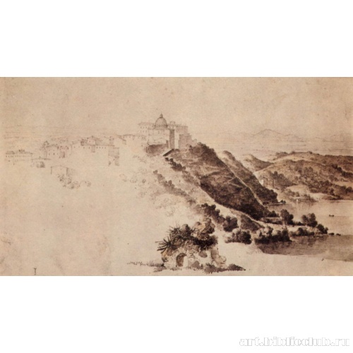 Вид на Кастель Гандольфо и озеро Альбано