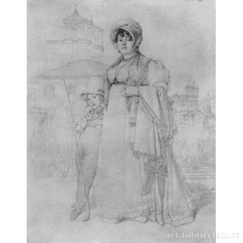 Портрет мадам Мари-Жозефин-Оноре Летийер с сыном Люсьеном