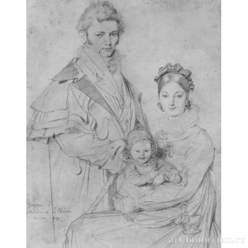 Портрет Александра Летийера с женой Розиной и дочерью Летицией