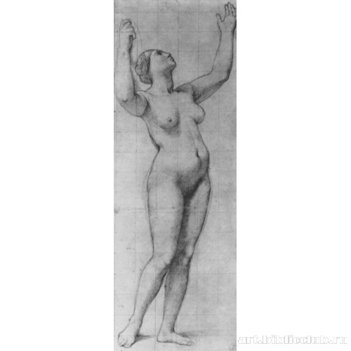 Этюд обнаженной натурщица для аллегорической фигуры Франции