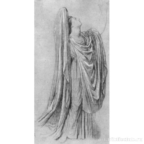 Этюд натурщицы в драпировках для аллегорической фигуры Франции