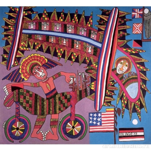 Сын Окука в аэропорту Порт Морсби