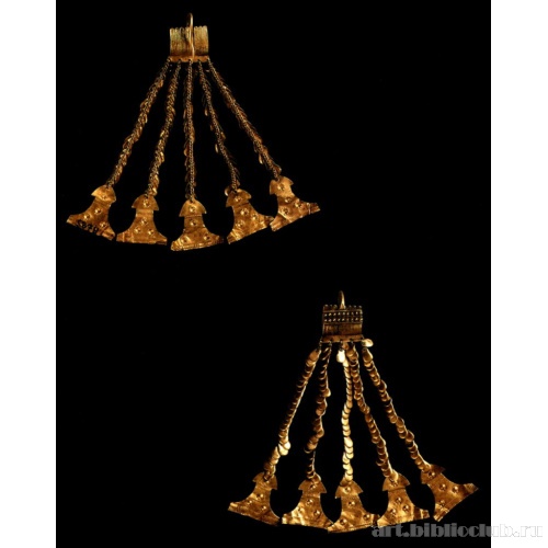 Серьга в виде корзиночки с подвесками. Клад А