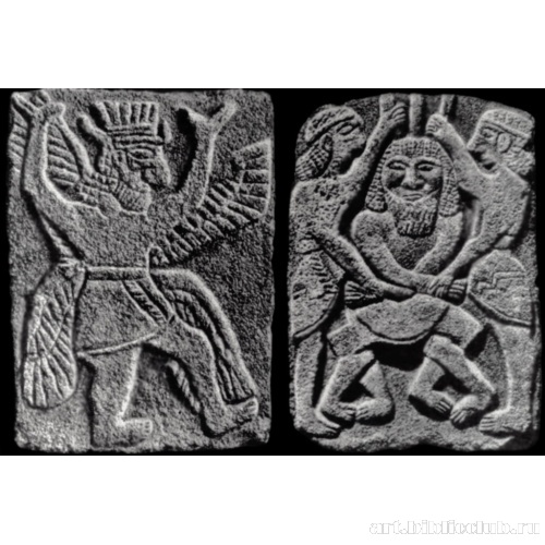 Крылатый гений. Рельеф на ортастате из Телль-Халафа