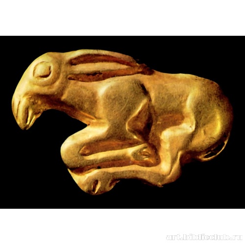 Бляшка поясная в виде лежащего мула