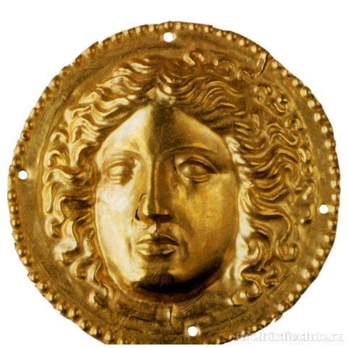 Бляшка нашивная круглая с изображением головы