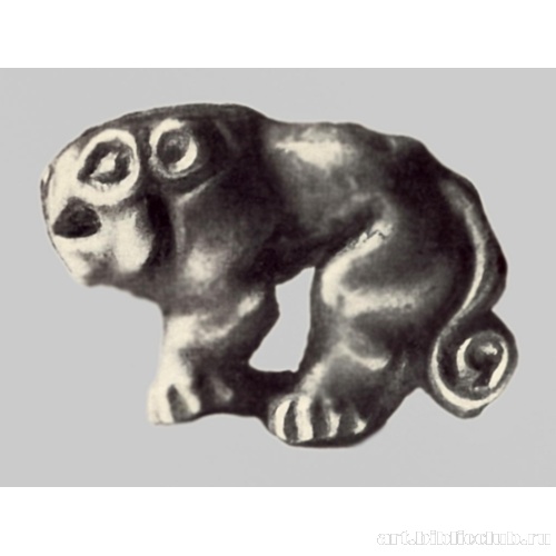 Золотая бляшка в форме идущего льва