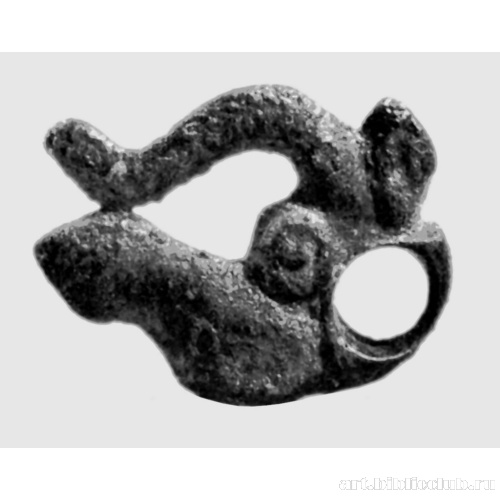 Бронзовая бляшка в виде головы лося