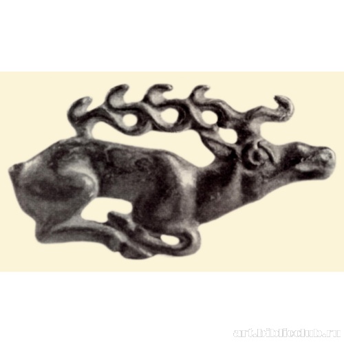 Лежащий олень. Бронзовая бляха