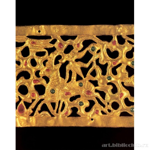 Демон «сян» на козле со змеей в руке. Диадема. Фрагмент