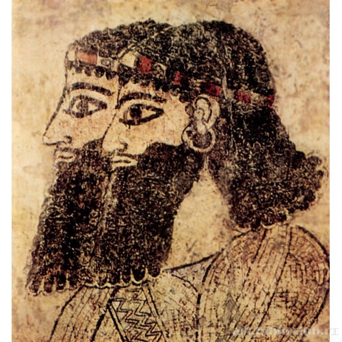 Фреска из Телль-Борсиппы из дворца сановника Шамшиллу