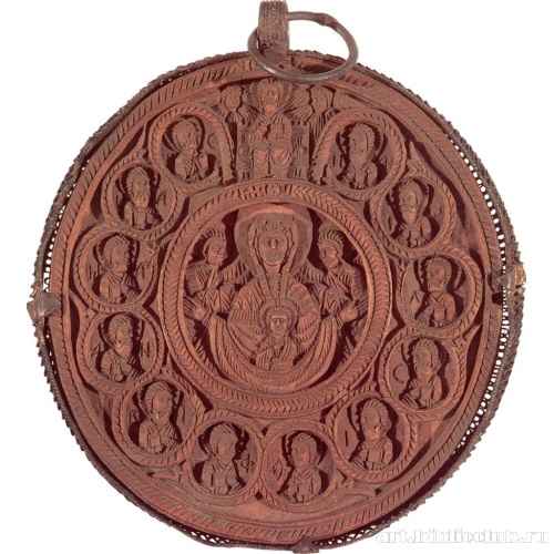 Богоматерь «Знамение» в окружении 12 апостолов