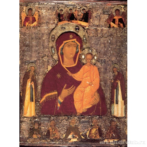 Богоматерь Одигитрия, Троица и избранные святые