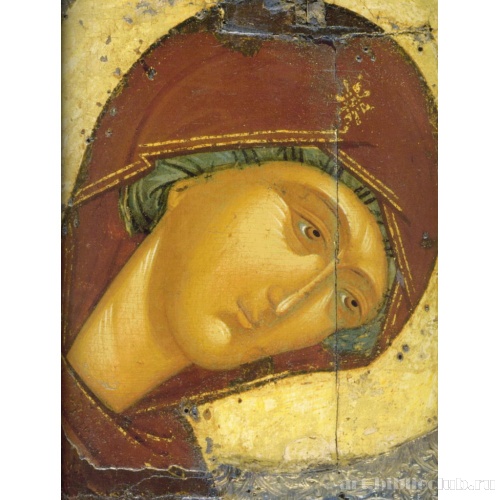 Голова Богоматери. Фрагмент иконы «Богоматерь Умиление»