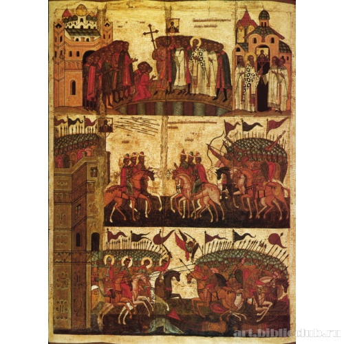 Чудо от иконы Знамение «Битва новгородцев с суздальцами»