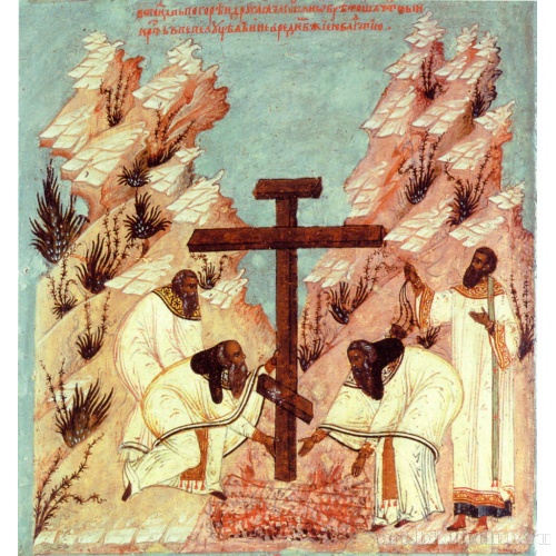 Обретение креста после пожара в часовне