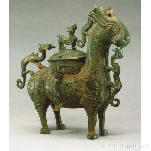 Сосуд с крышкой в форме животного