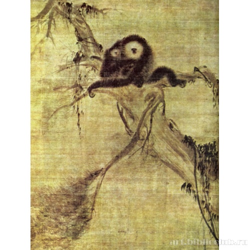 Обезьяна с детенышем